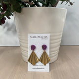 Gemstone Inspired polymer clay earrings
