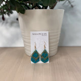 Gemstone Inspired polymer clay earrings