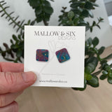 Gemstone Inspired polymer clay earrings