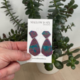 Gemstone Inspired polymer clay earrings