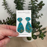 Gemstone Inspired polymer clay earrings