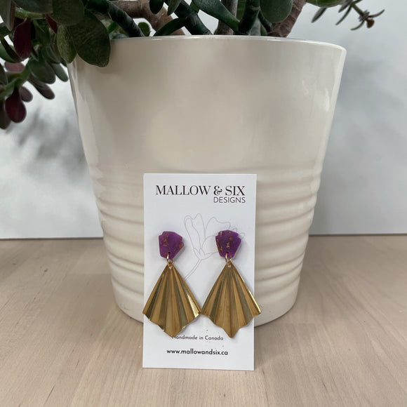 Gemstone Inspired polymer clay earrings