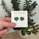 Gemstone Inspired polymer clay earrings