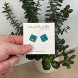 Gemstone Inspired polymer clay earrings