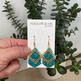 Gemstone Inspired polymer clay earrings