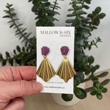 Gemstone Inspired polymer clay earrings