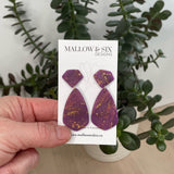 Gemstone Inspired polymer clay earrings