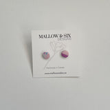 80's Check Stud Earrings