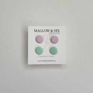 80's Check Stud Earrings