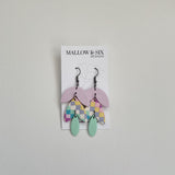 80's Check Dangle Earrings