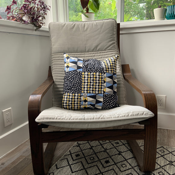 Geometric Patchwork Throw Pillow Cover - 20
