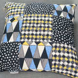Geometric Patchwork Throw Pillow Cover - 20" x 20"