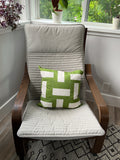 Striped Patchwork Throw Pillow Cover - 20" x 20"