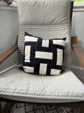 Striped Patchwork Throw Pillow Cover - 20" x 20"