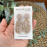 Rose & Gold Clay Earrings