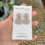Rose & Gold Clay Earrings