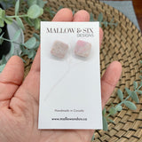 Rose & Gold Clay Earrings