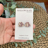 Marbled Mauve Clay Earrings