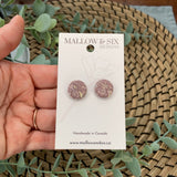 Marbled Mauve Clay Earrings
