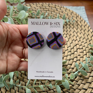 Granny's Afghan Clay Earrings